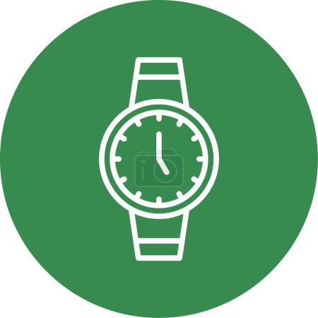 Ilustración de Icono del reloj de pulsera, ilustración vectorial - Imagen libre de derechos