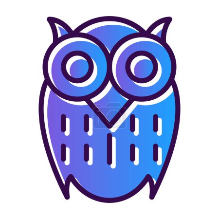 Illustration for Owl flat icon, vector illustration - Royalty Free Image
