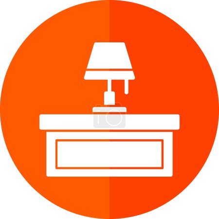 Illustration for Vector illustration of Desk lamp icon - Royalty Free Image