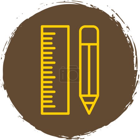 Illustration for Ruler and pencil simple icon vector illustration - Royalty Free Image