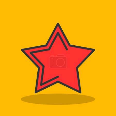 Illustration for Creative flat star icon vector illustration design - Royalty Free Image