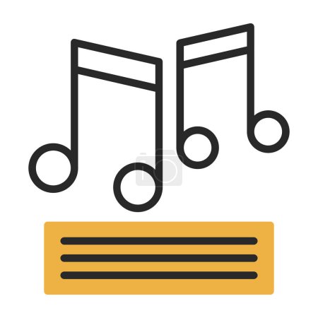Illustration for Music notes graphic web icon simple design - Royalty Free Image