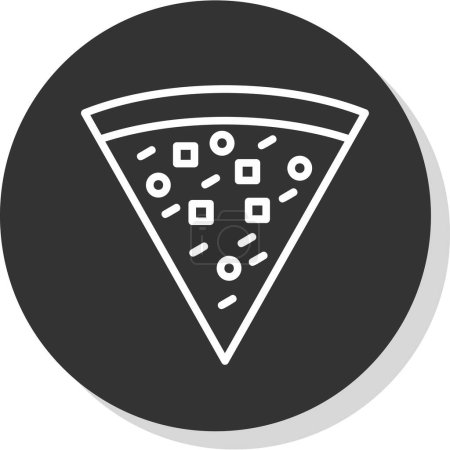 Téléchargez les illustrations : Pizza icône créative illustration vectorielle - en licence libre de droit