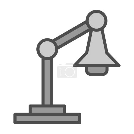 Téléchargez les illustrations : Illustration vectorielle de l'icône lampe de bureau - en licence libre de droit