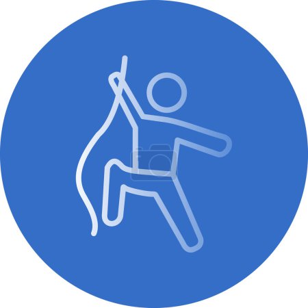 Illustration for Man climber icon vector illustration - Royalty Free Image