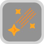 Shooting star graphic icon vector illustration