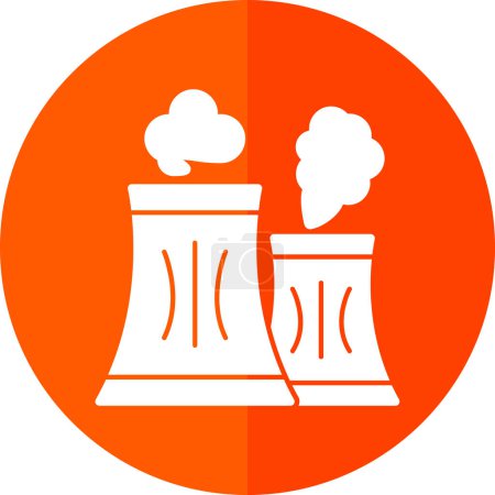 Illustration for Factory icon, simple vector illustration, Air pollution concept - Royalty Free Image