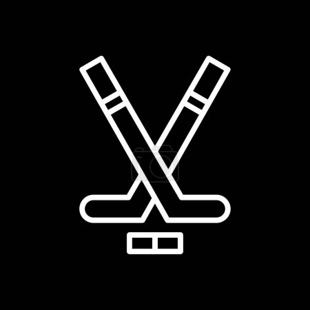 vector illustration of modern Hockey icon                          