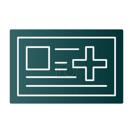Ilustración de Icono de tarjeta médica web diseño simple ilustración aislada en blanco - Imagen libre de derechos