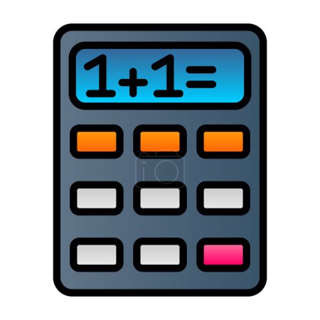 Téléchargez les illustrations : Icône calculatrice simple, illustration vectorielle - en licence libre de droit
