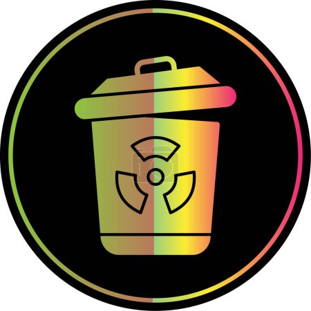 Ilustración de Icono de residuos tóxicos vector ilustración - Imagen libre de derechos