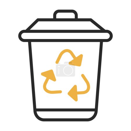 Illustration for Recycling bin icon, vector illustration - Royalty Free Image