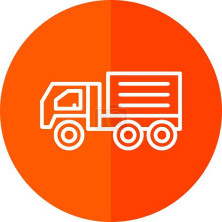 Téléchargez les illustrations : Camion de livraison icône plate, illustration vectorielle - en licence libre de droit