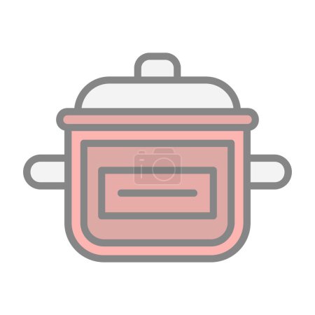 Ilustración de Ilustración vectorial del icono de la olla caliente - Imagen libre de derechos