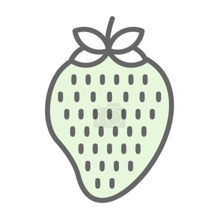 Téléchargez les illustrations : Icône fraise, illustration vectorielle - en licence libre de droit