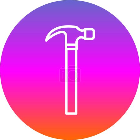 Illustration for Flat hammer tool icon vector illustration - Royalty Free Image