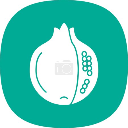 Illustration for Vector illustration of Pomegranate fruit icon - Royalty Free Image