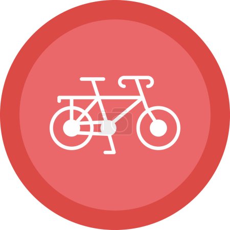 Illustration for Simple flat bicycle icon, vector illustration - Royalty Free Image
