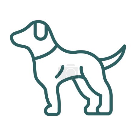Illustration for Dog. web icon simple illustration - Royalty Free Image