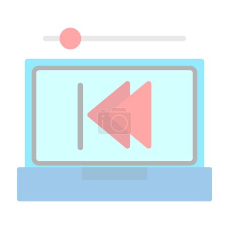 Illustration for Go back, return arrow, left vector icon. Backward, previous button - Royalty Free Image