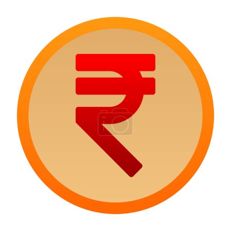 Ilustración de Rupia india icono web vector ilustración - Imagen libre de derechos