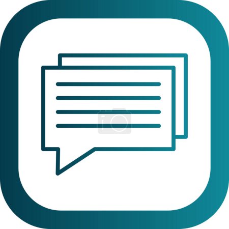 Illustration for Chat bubble message vector line icon - Royalty Free Image