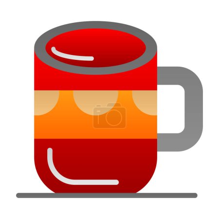 Illustration for Mug web icon, vector illustration - Royalty Free Image
