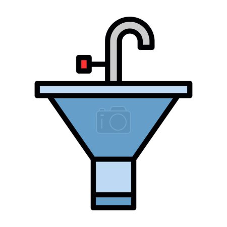Illustration for Bathroom Sink web icon simple illustration design - Royalty Free Image