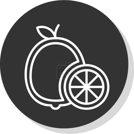 Téléchargez les illustrations : Citron vert vecteur icône simple - en licence libre de droit