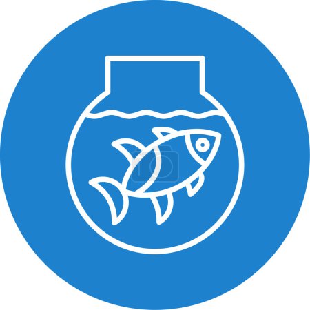 Ilustración de Simple Fish bowl icon, vector illustration - Imagen libre de derechos