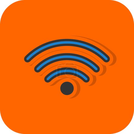 Illustration for Wifi icon, vector illustration simple design - Royalty Free Image
