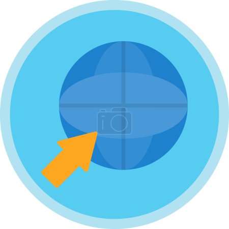 Illustration for Simple Internet globe icon, vector illustration - Royalty Free Image
