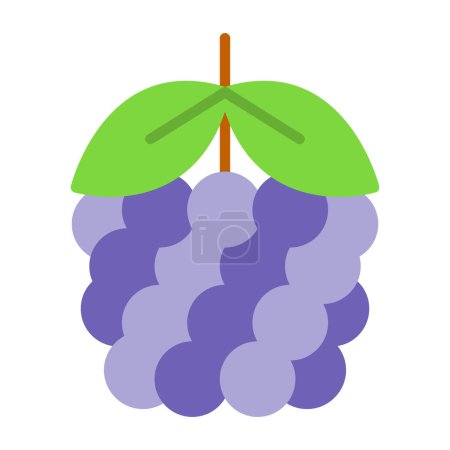 Illustration for Blackberry flat icon. vector illustration - Royalty Free Image