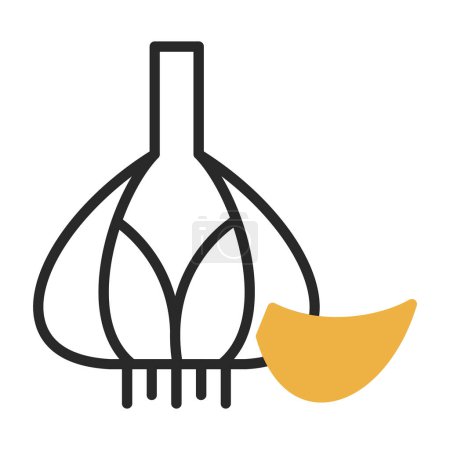 Illustration for Garlic vector  icon, illustration - Royalty Free Image