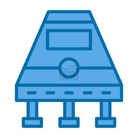 Ilustración de Nave espacial cápsula icono vector ilustración - Imagen libre de derechos