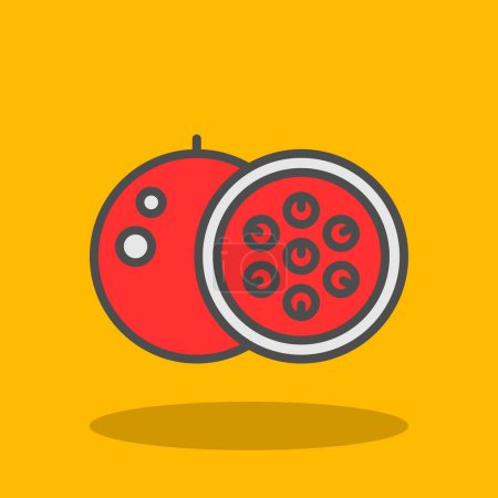 vector illustration of the cartoon Passionfruit