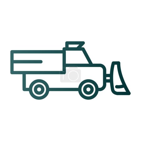 Ilustración de Vector de camión quitanieves icono plano - Imagen libre de derechos