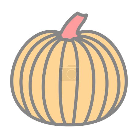 Illustration for Pumpkin web icon vector illustration - Royalty Free Image