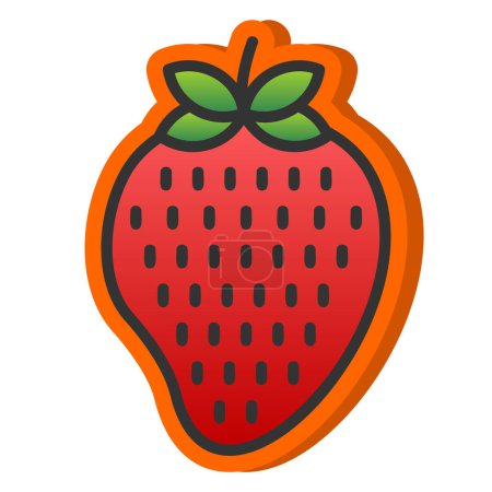 Illustration for Strawberry icon, vector illustration - Royalty Free Image