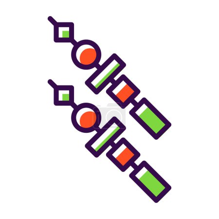 Illustration vectorielle d'icône Kebab
