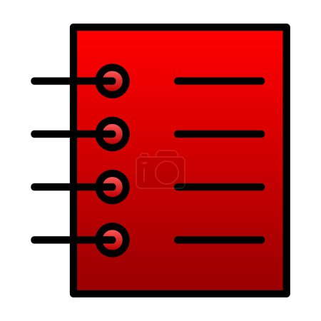 Illustration for Flat Notebook  icon vector illustration - Royalty Free Image