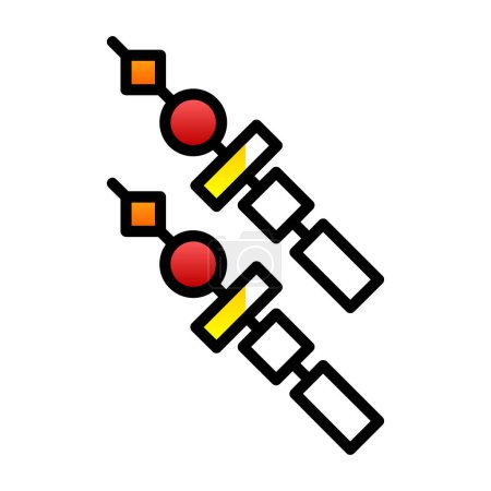 Icono de Kebab vector ilustración
