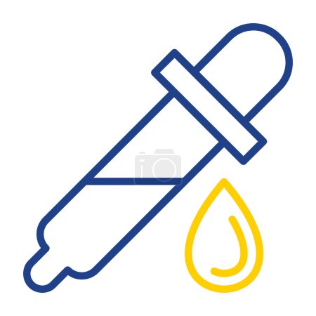 Illustration for Dropper line and fill style icon design - Royalty Free Image