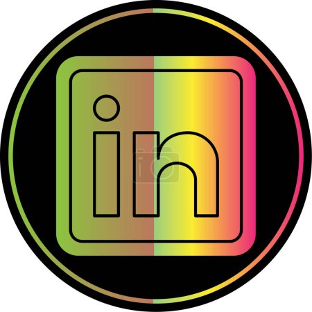 Ilustración de Logo vector signo LinkedIn negocio americano en famoso icono de diseño de redes sociales - Imagen libre de derechos