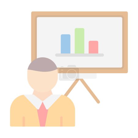 Illustration for Vector illustration of a Presentation icon - Royalty Free Image