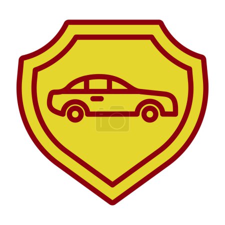 Téléchargez les illustrations : Assurance auto icône web illustration simple conception - en licence libre de droit