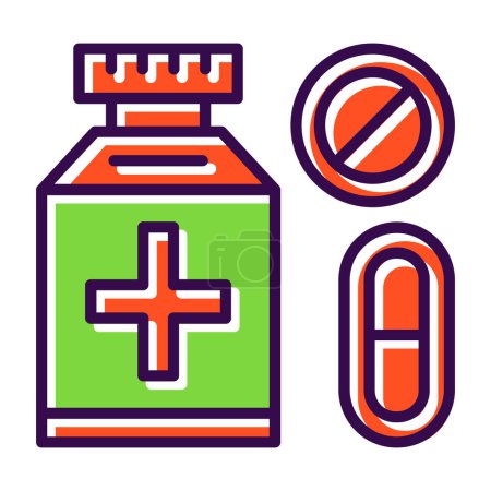 Téléchargez les illustrations : Icône de la médecine pour la pharmacie - en licence libre de droit