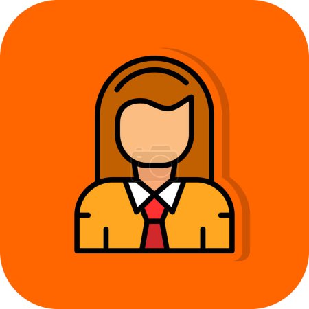 Téléchargez les illustrations : Femme d'affaires avatar icône, illustration vectorielle - en licence libre de droit