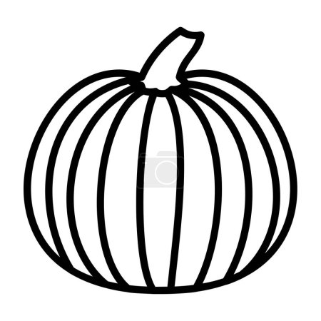 Téléchargez les illustrations : Pumpkin web icon vector illustration - en licence libre de droit