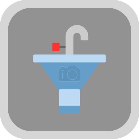 Illustration for Bathroom Sink web icon simple vector illustration - Royalty Free Image